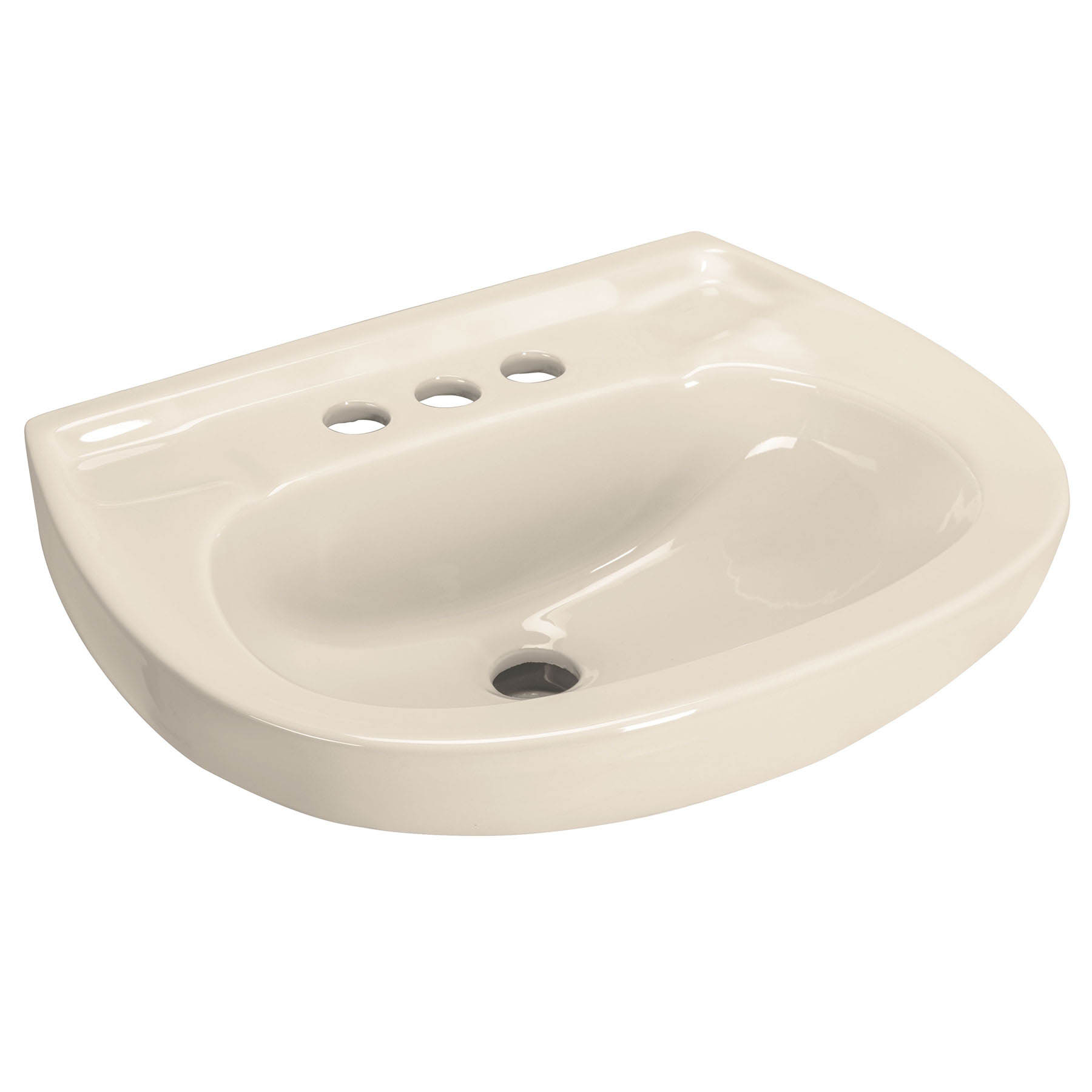 Lavabo cerámico con rebosadero, marfil, FOSET, 49356