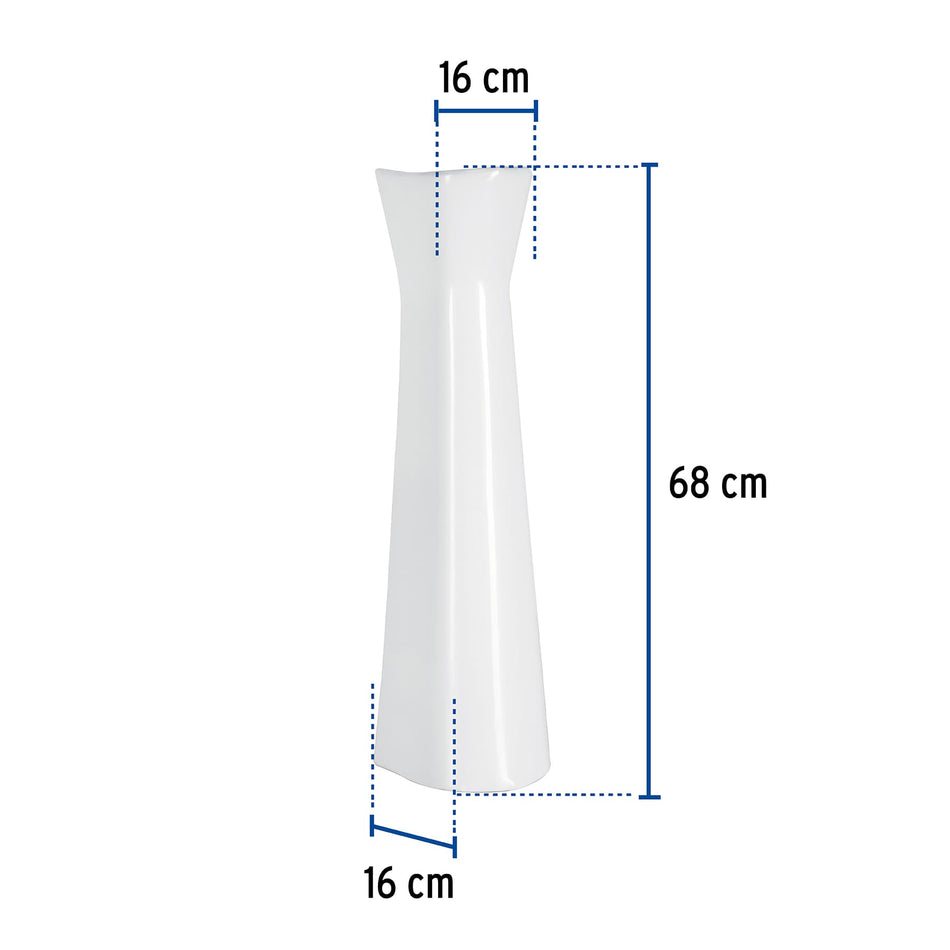 Pedestal cerámico para lavabo, blanco, FOSET, 44005