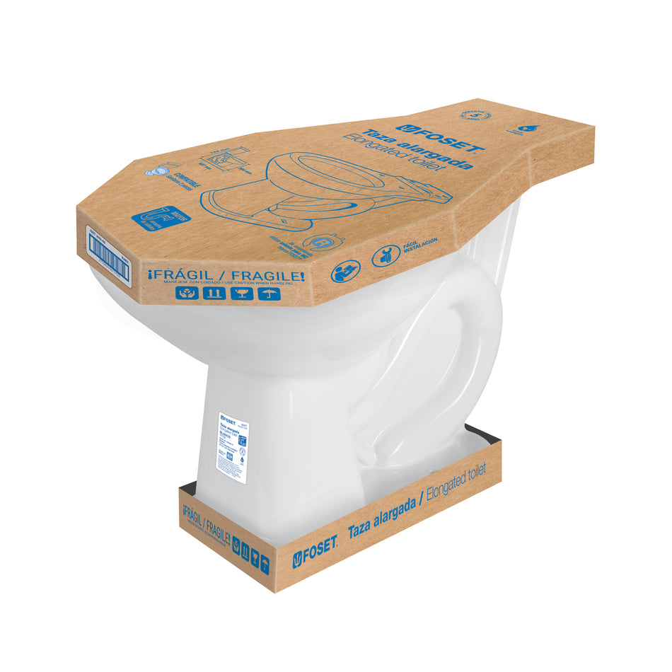 Taza alargada de porcelana, blanco, FOSET, 45477