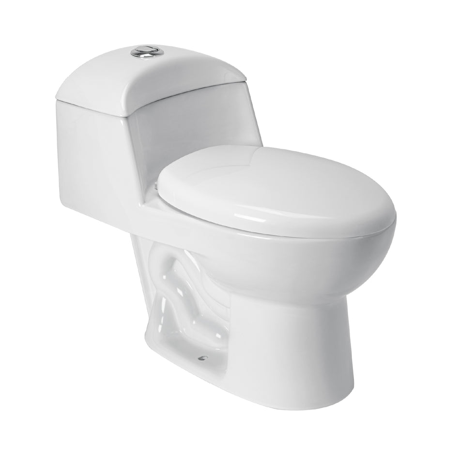 Sanitario one piece alargado de porcelana, blanco, FOSET, 49135