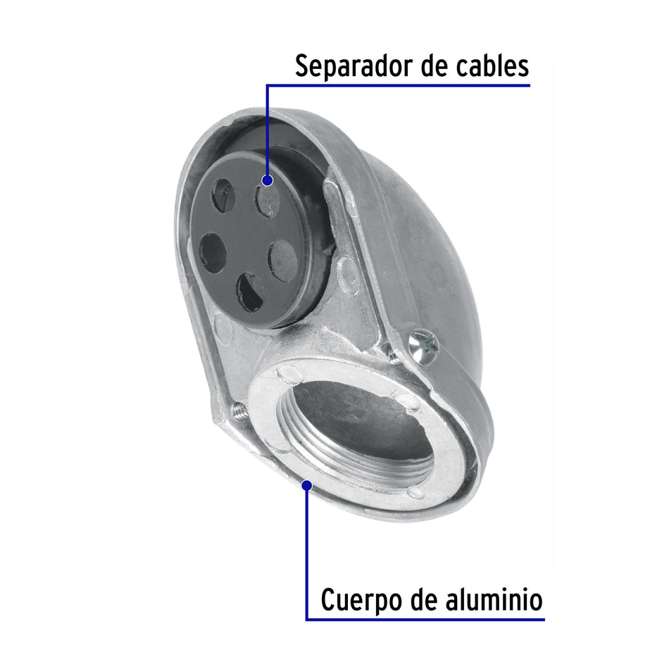 Mufa roscada 1-1/4' para tubo, Volteck Caja con 10, 46097