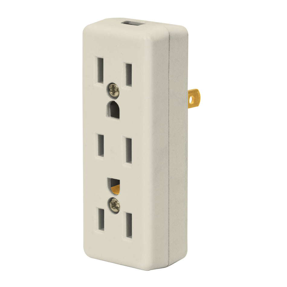 Multicontacto triple, 2 polos + tierra, Volteck Caja con 12, 46814