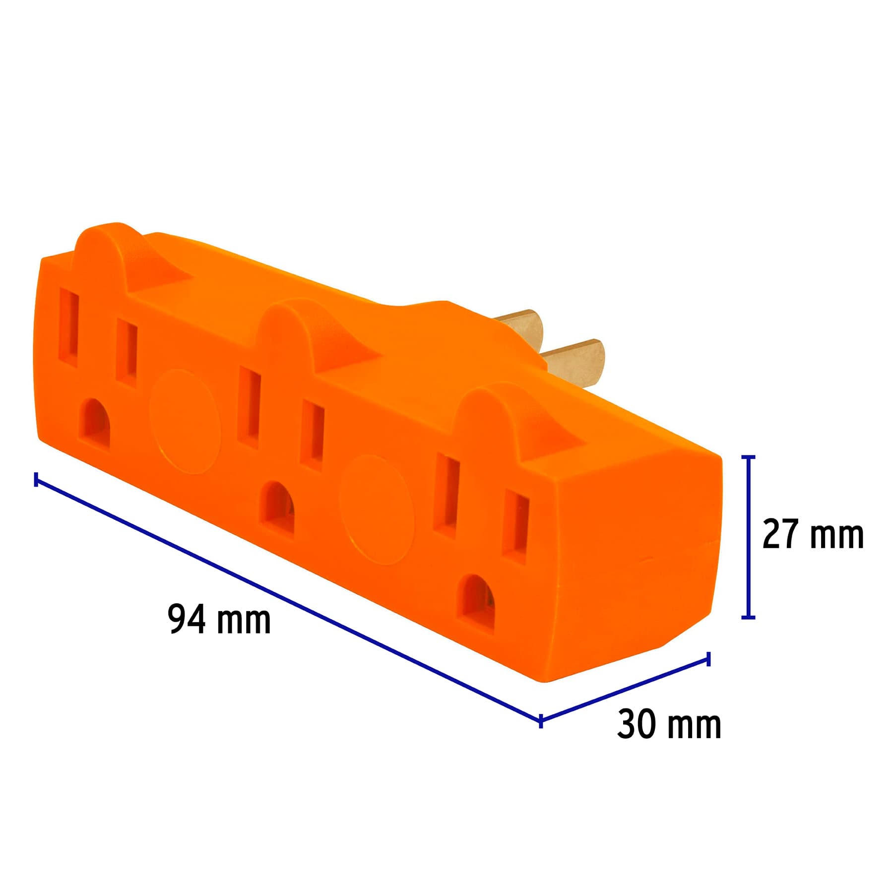 Multicontacto triple aterrizado, tipo 'Y',reforzado, Volteck, 46805