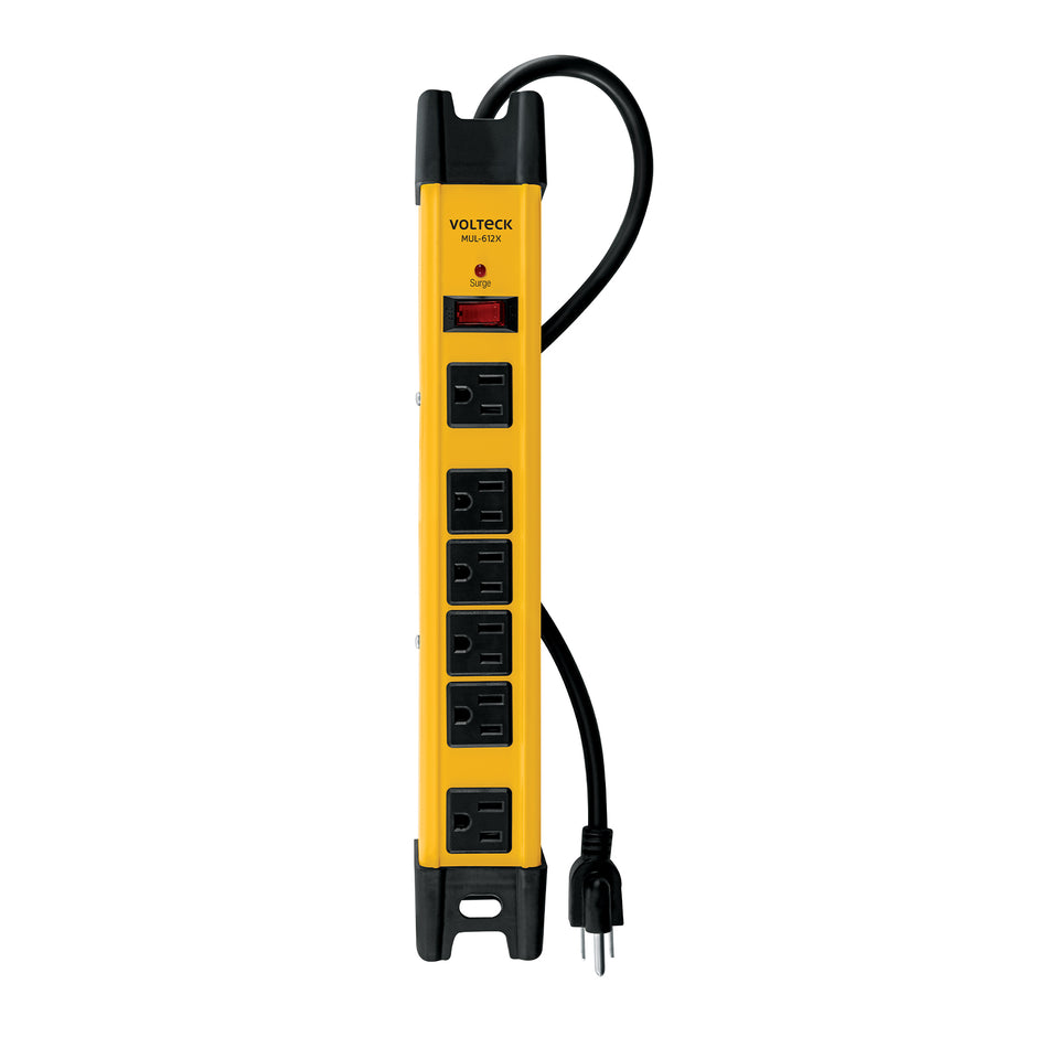 Multicontacto 14 AWG industrial supresor de picos 6 entradas Caja con 3, 48186