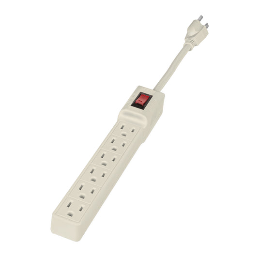 Multicontacto 16 AWG doméstico 6 entradas, Volteck Caja con 6, 47188