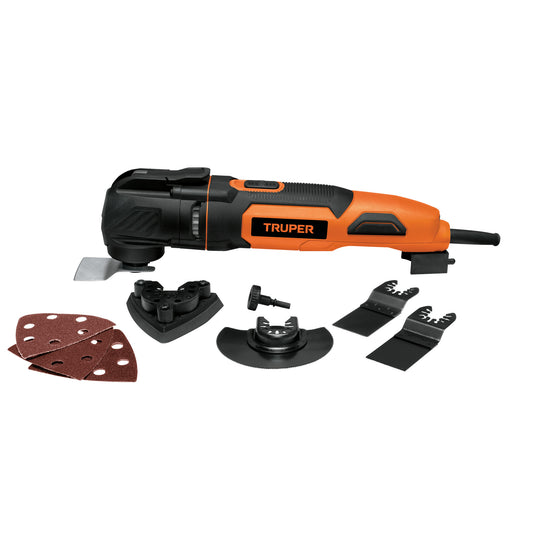 Multiherramienta 350W con 9 accesorios, TRUPER PRO, 102429