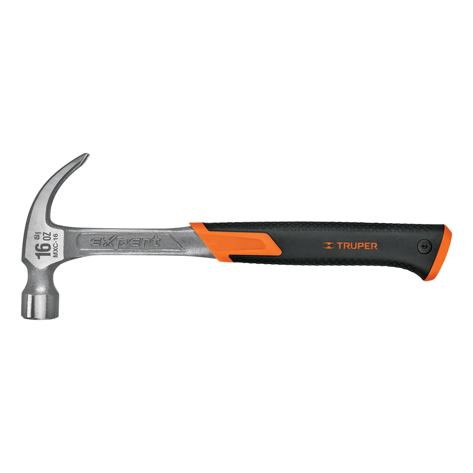 Martillo forjado 16 oz uña curva, mango con neopreno, Expert Caja con 4, 17856