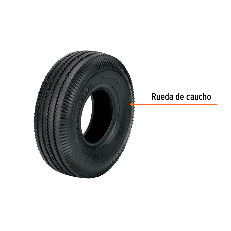 Rueda neumática de 10' sin cámara, Truper Caja con 6, 45908