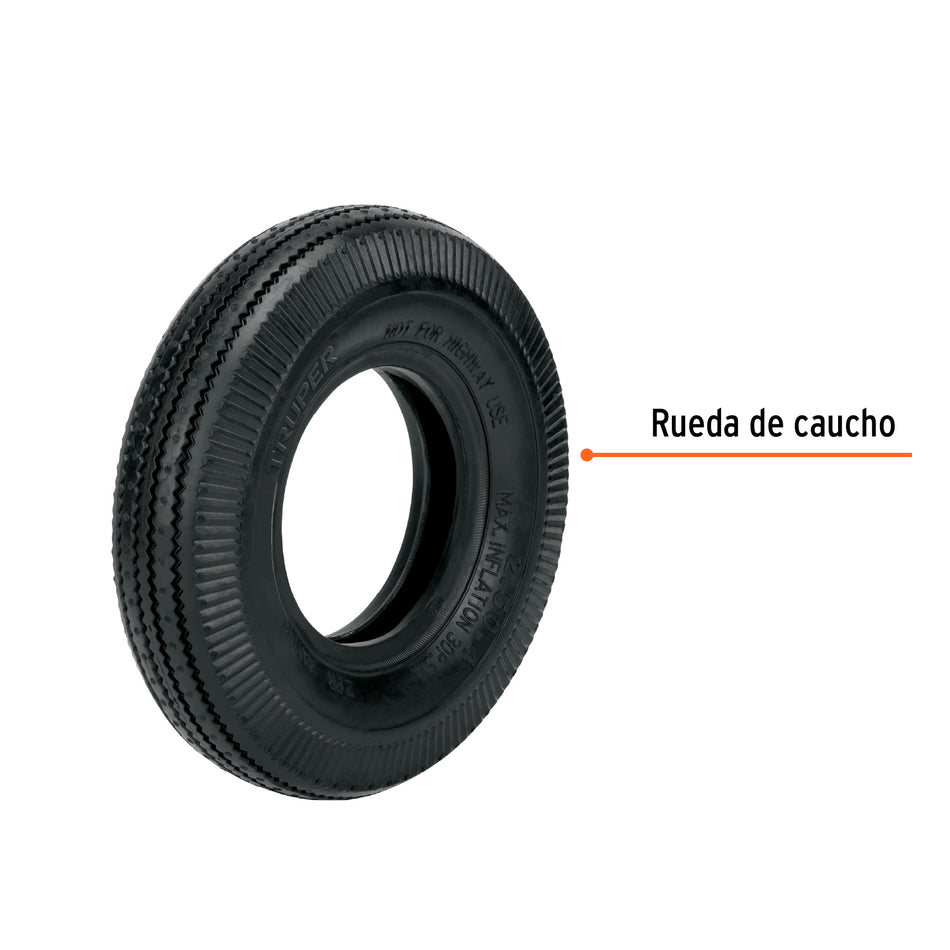Rueda neumática de 8' sin cámara, Truper Caja con 6, 45907