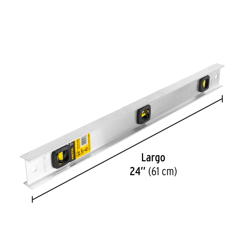 Nivel de 24' con cuerpo de aluminio, Pretul Caja con 6, 22460