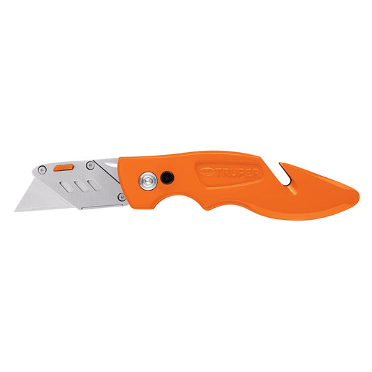 Navaja abatible 7' cuerpo de aluminio y acero inox, Truper Caja con 6, 17025
