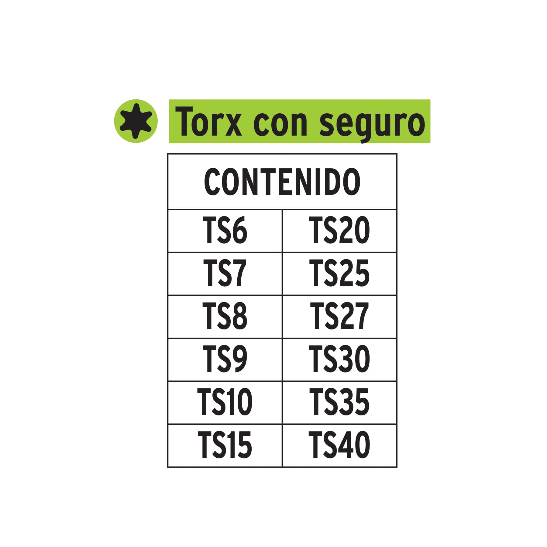 Juego de 12 puntas torx combinadas c/seguro largo 2', Expert Caja con 6, 101675