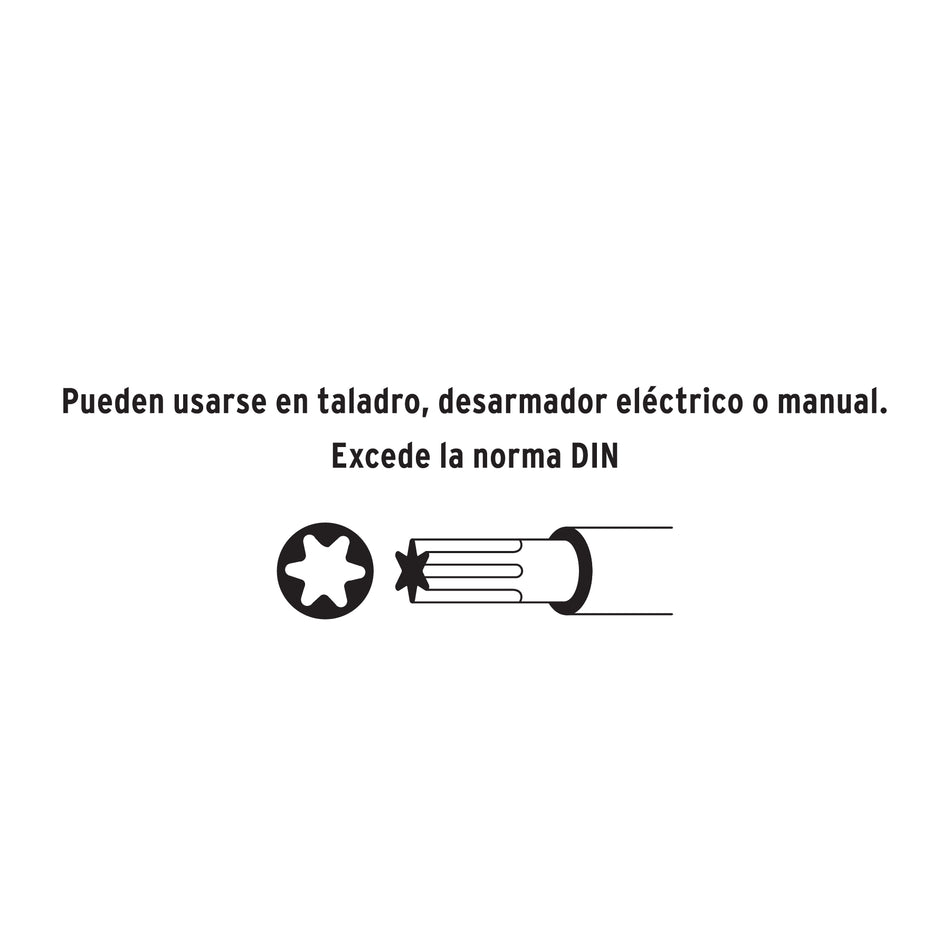 Juego de 7 puntas torx combinadas c/seguro largo 2', Expert Caja con 6, 17813