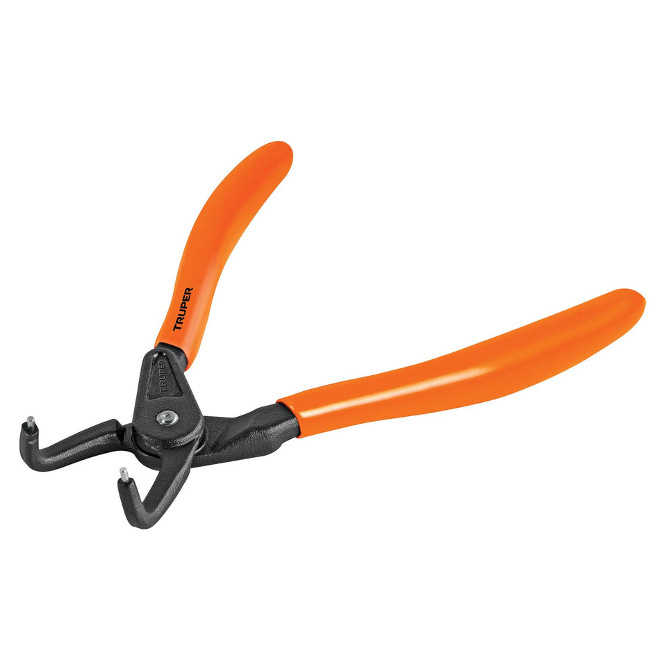 Pinza punta a 90° 6-3/4' para cerrar anillos, mango de PVC Caja con 6, 17362