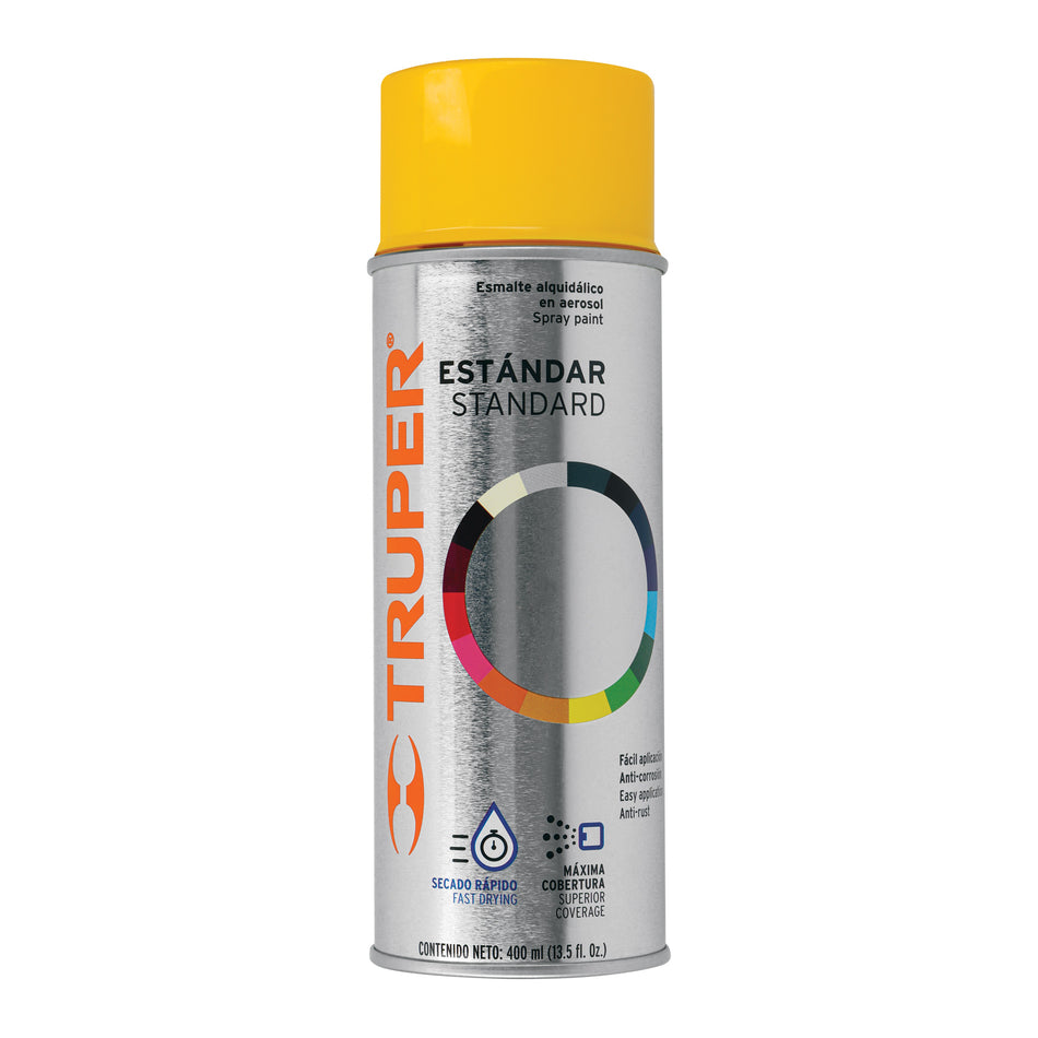 Pintura en aerosol, amarillo, bote tradicional, 400 ml Caja con 6, 102827