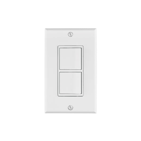 Placa armada con 2 interruptores sencillos, línea Classic Caja con 3, 46338
