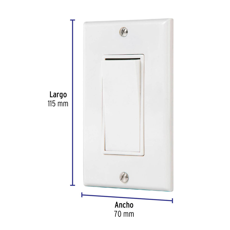 Placa armada con interruptor de tres vías, línea Classic Caja con 3, 40020