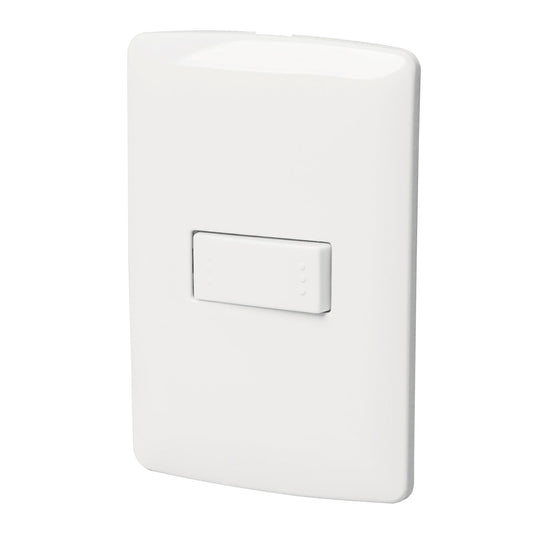 Placa armada 1 interruptor escalera, blanco, línea Italiana Caja con 3, 46460