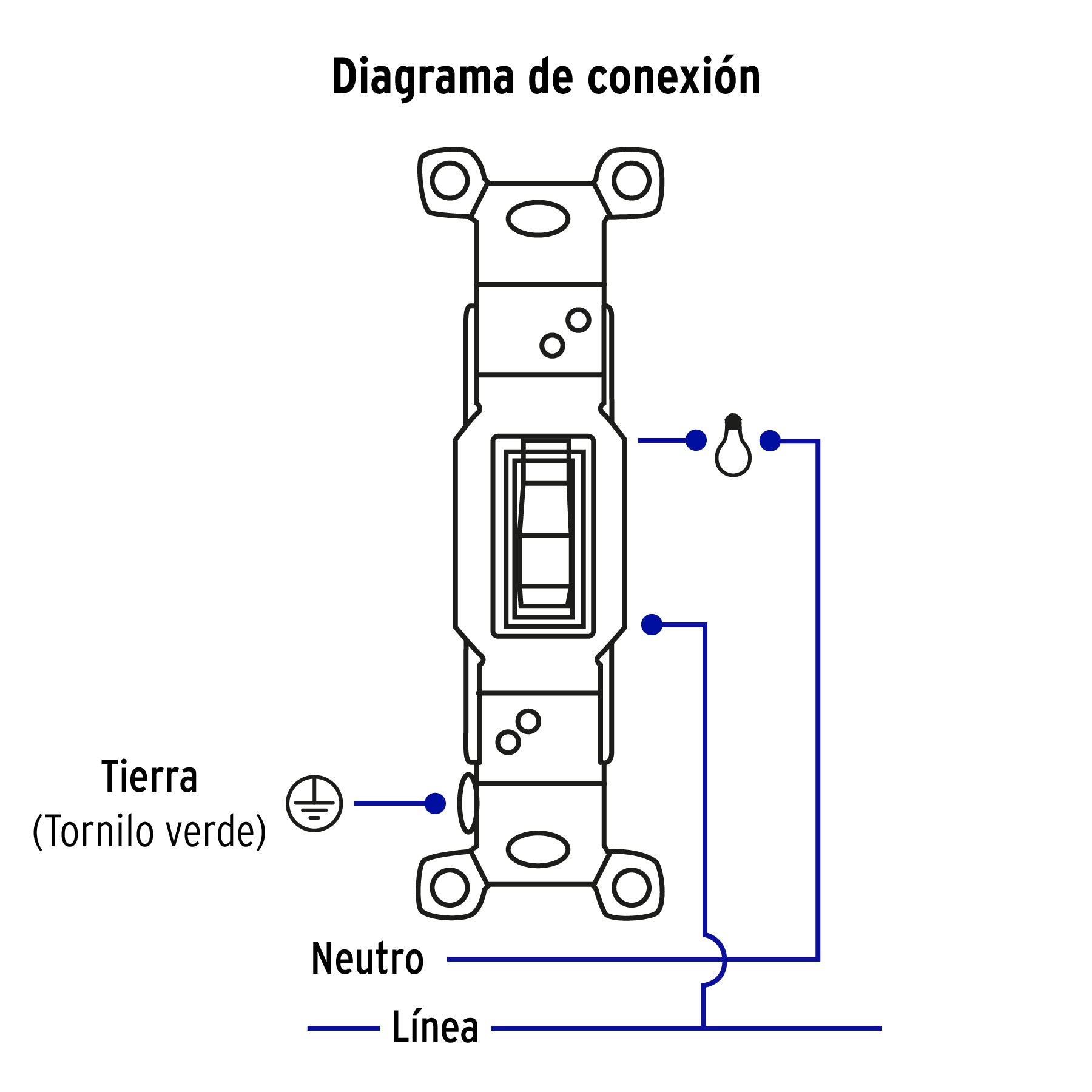 Placa armada interruptor sencillo, línea Standard, blanco, 45952