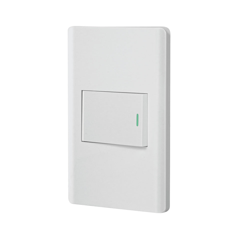 Placa armada blanca 1 interruptor 1.5 módulos, Lisboa Caja con 3, 47958