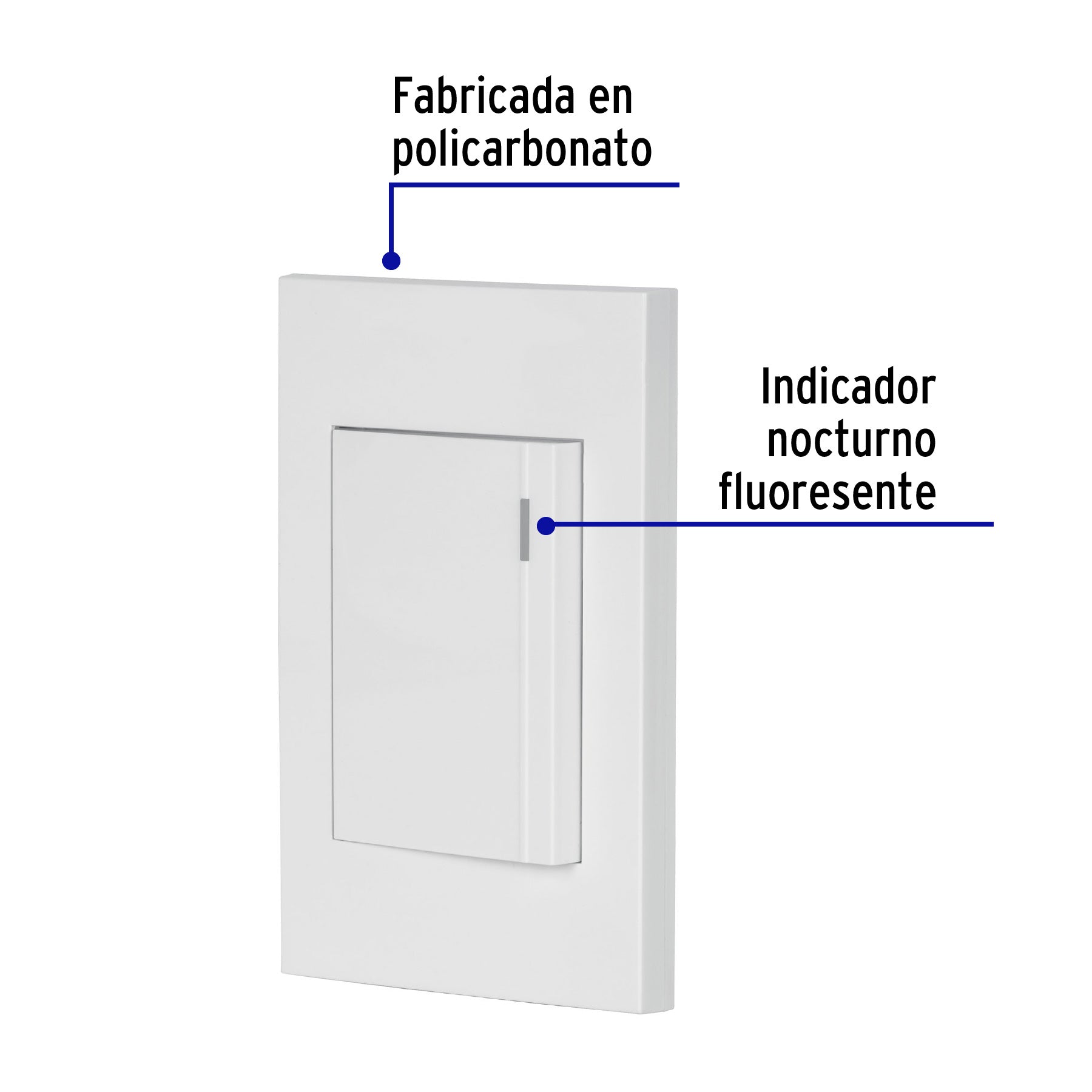 Placa armada 1 interruptor, 3 módulos, Española, blanco, 45593