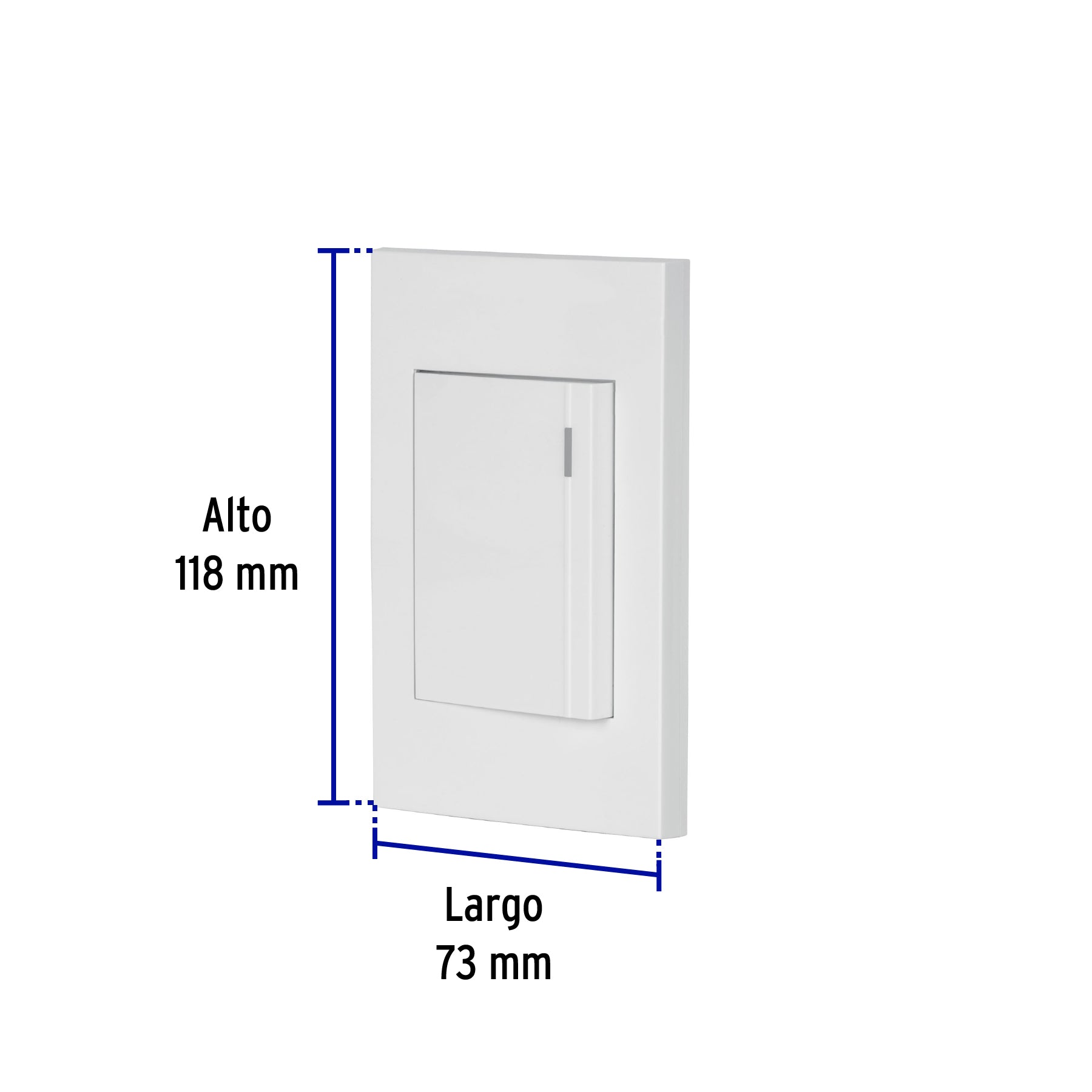 Placa armada 1 interruptor, 3 módulos, Española, blanco, 45593