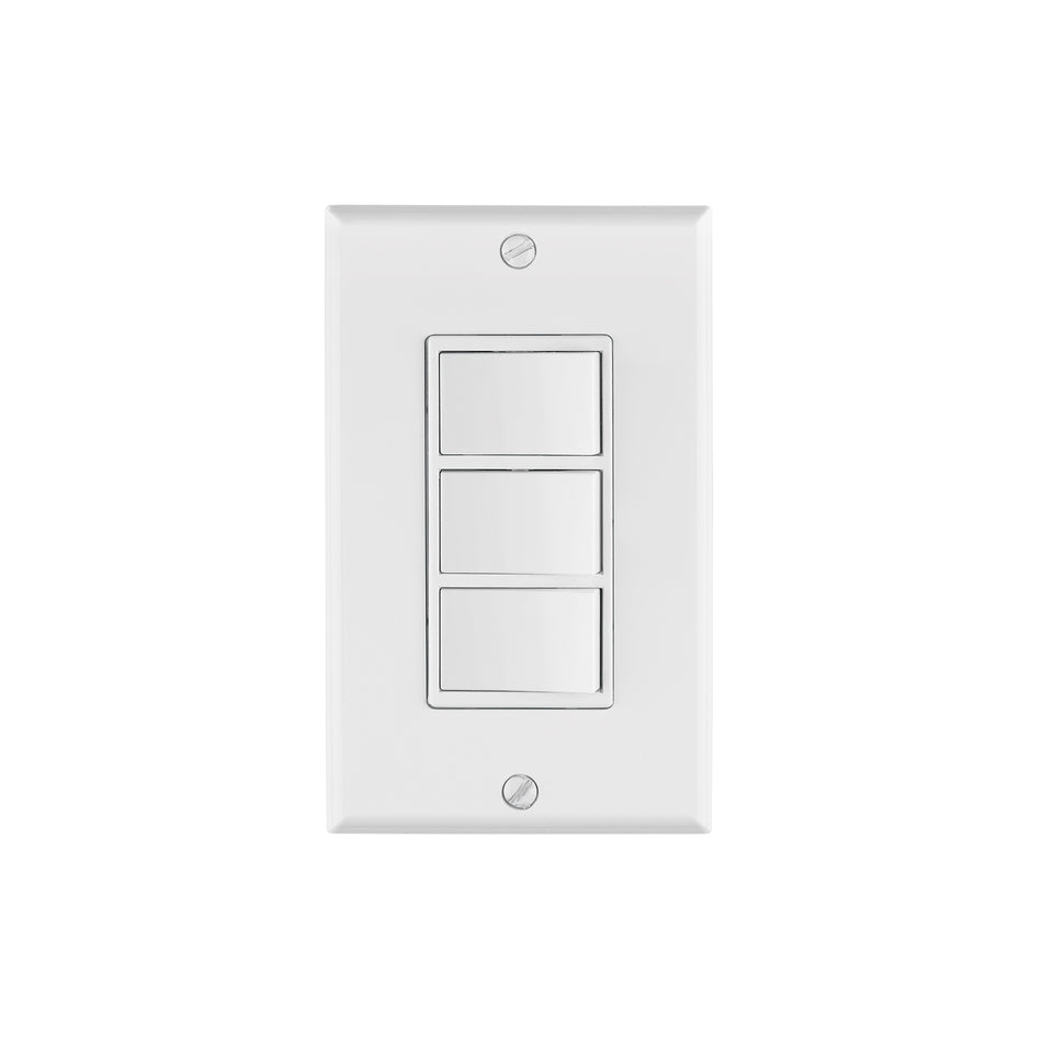 Placa armada con 3 interruptores sencillos, línea Classic Caja con 3, 46339