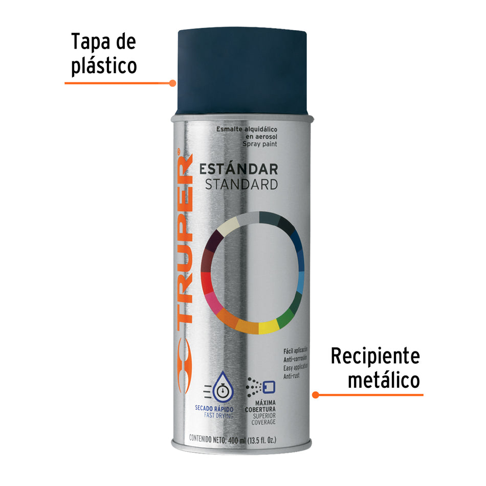 Pintura en aerosol, azul ultramar, bote tradicional, 400ml Caja con 6, 102826