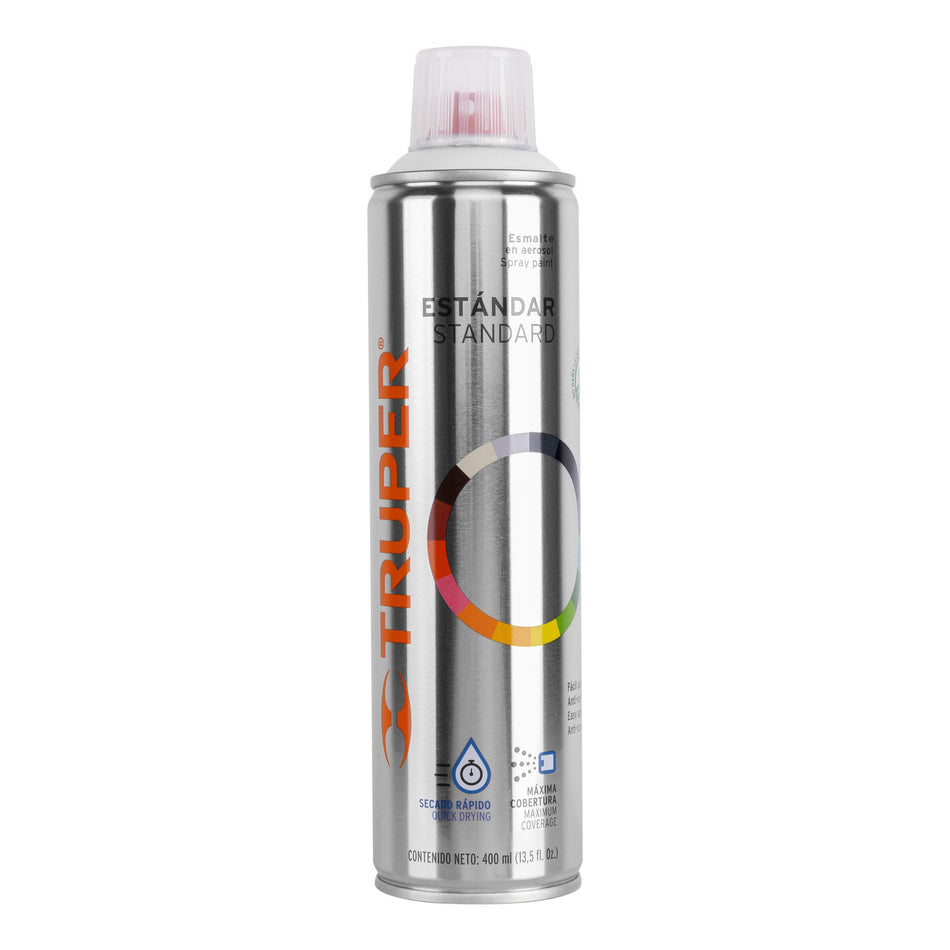 Pintura en aerosol, blanco brillante, bote esbelto, 400 ml Caja con 12, 19032