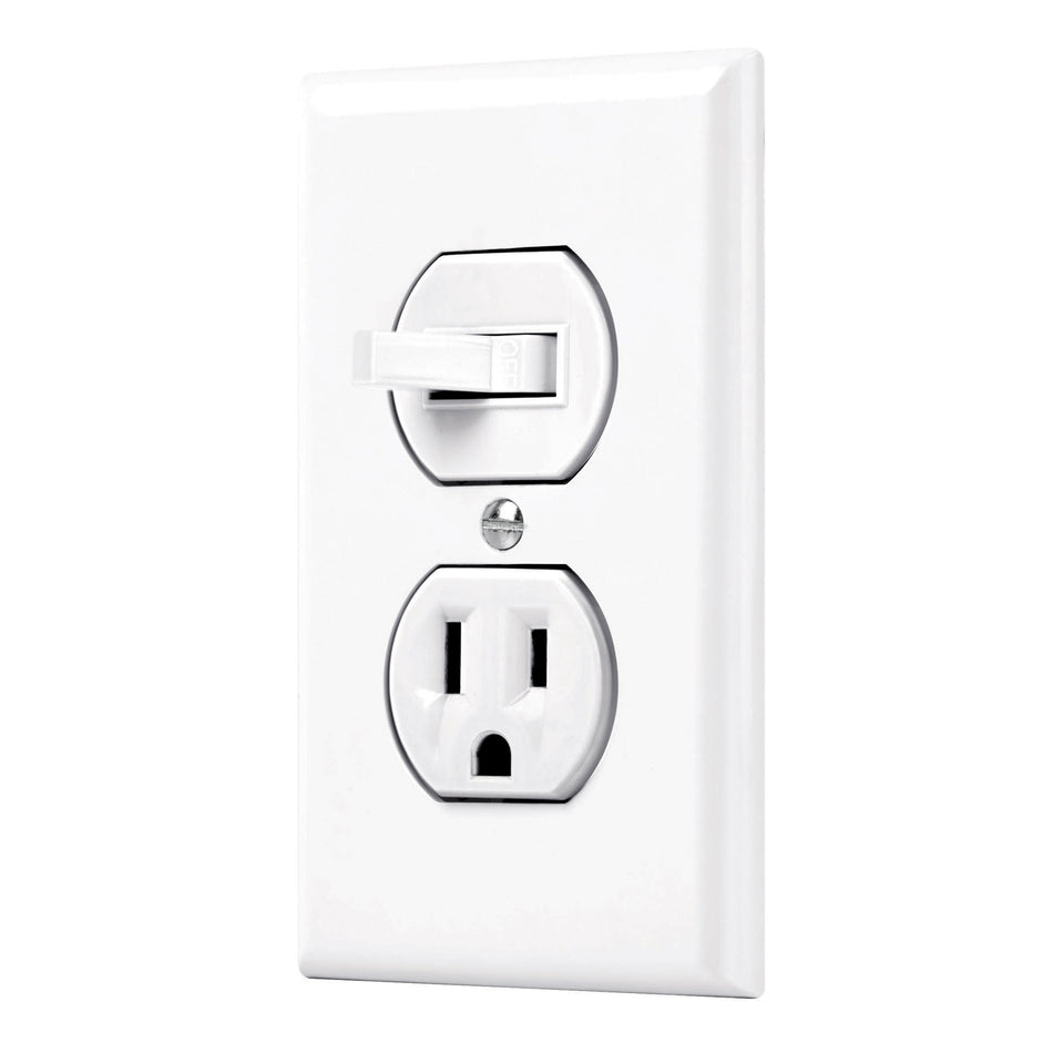 Placa armada interruptor y contacto, línea Standard, blanco Caja con 3, 45950