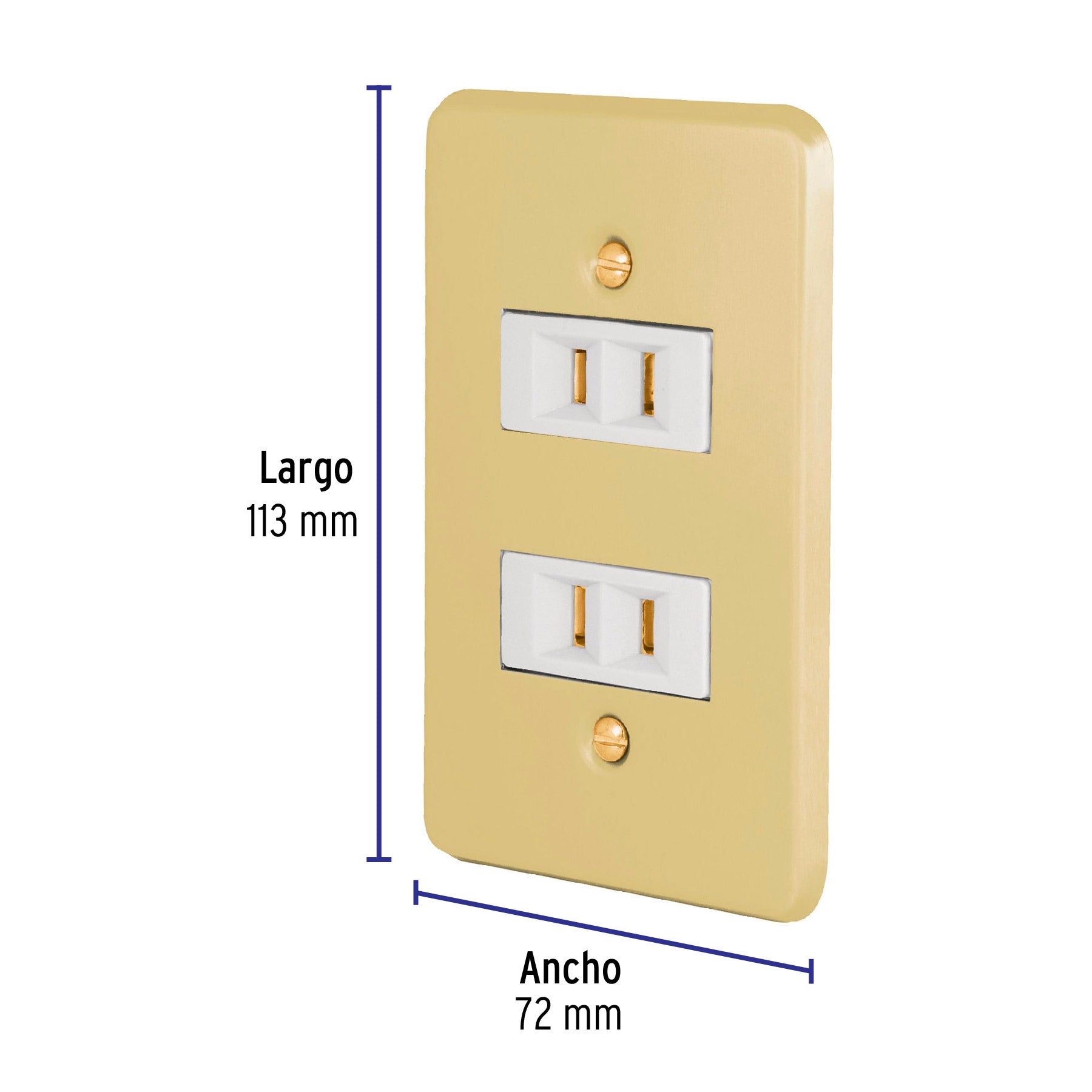 Placa armada 2 contactos polarizados línea Económica, 46390
