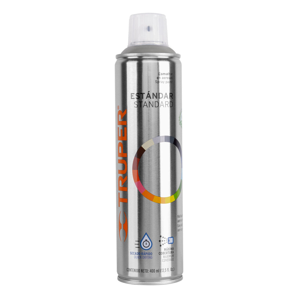 Pintura en aerosol, gris claro, bote esbelto, 400 ml Caja con 4, 19045