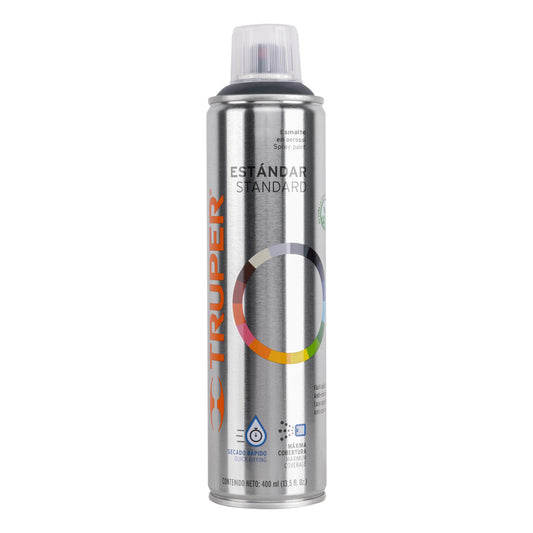 Pintura en aerosol, gris obscuro, bote esbelto, 400 ml Caja con 4, 19044
