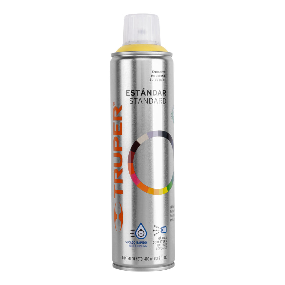 Pintura en aerosol, marfil, bote esbelto, 400 ml Caja con 4, 19043