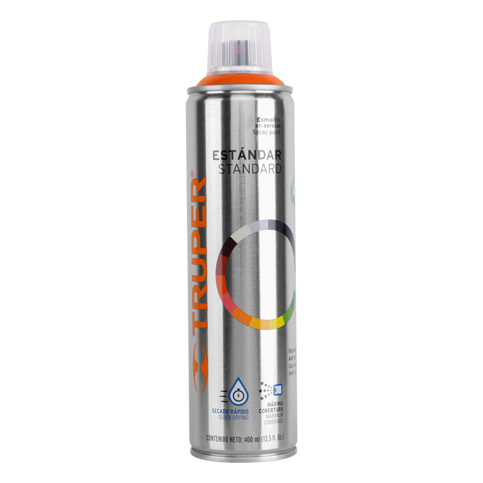 Pintura en aerosol, naranja, bote esbelto, 400 ml Caja con 8, 19037