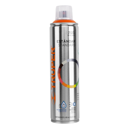 Pintura en aerosol, naranja, bote esbelto, 400 ml Caja con 8, 19037