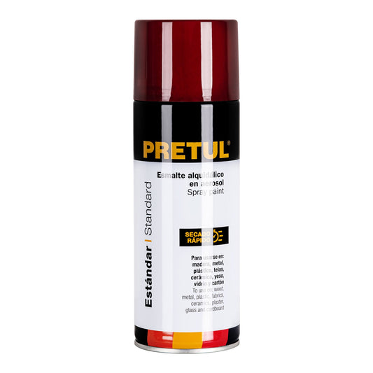 Pintura en aerosol, rojo, 400 ml, Pretul Caja con 4, 27173