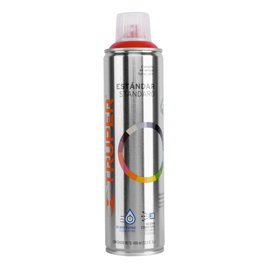 Pintura en aerosol, rojo seguridad, bote esbelto, 400 ml Caja con 4, 12732