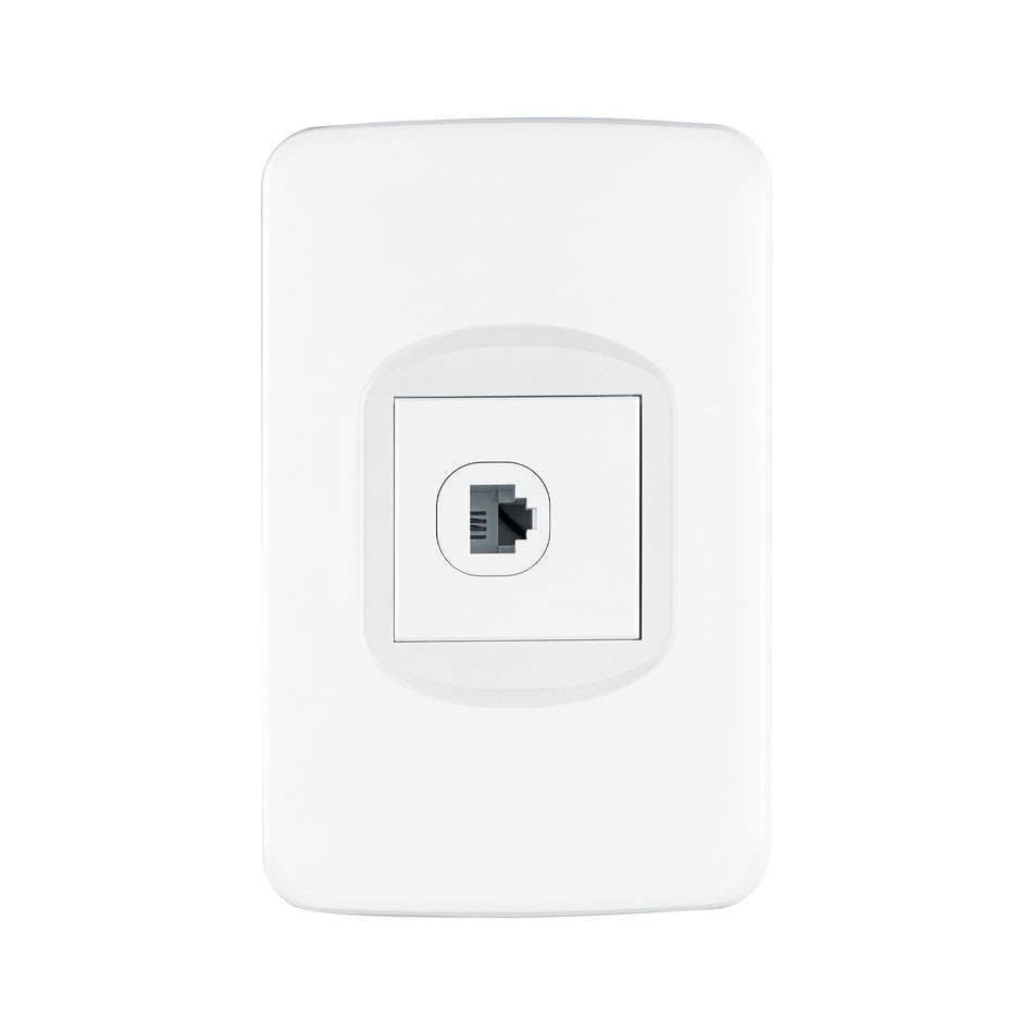 Placa armada 1 toma para teléfono 1.5 módulos, Toledo Caja con 3, 29061