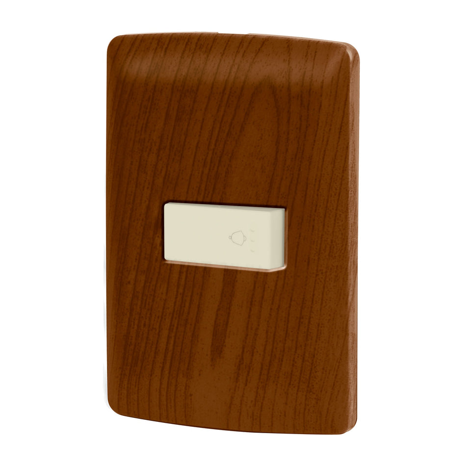 Placa armada con timbre madera, línea Italiana, Volteck Caja con 3, 49952