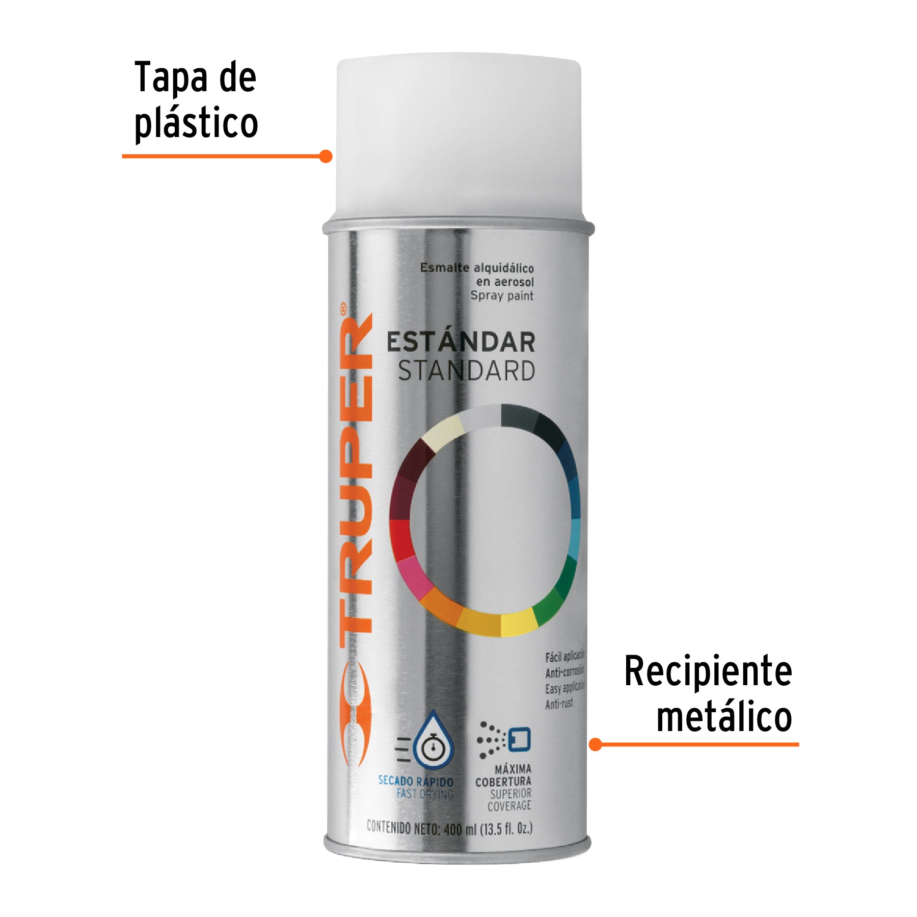 Pintura en aerosol, transparente mate,bote tradicional,400ml, 102801