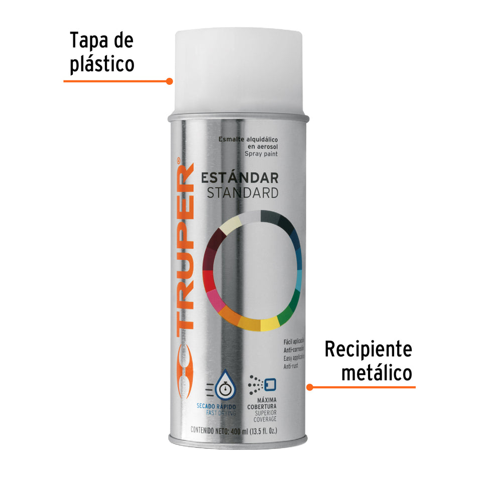Pintura en aerosol, transparente mate,bote tradicional,400ml Caja con 6, 102801