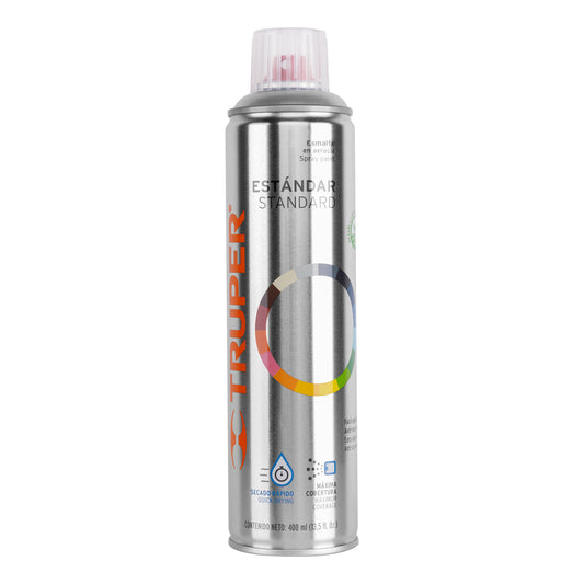 Pintura en aerosol,transparente brillante,bote esbelto,400ml Caja con 8, 19036