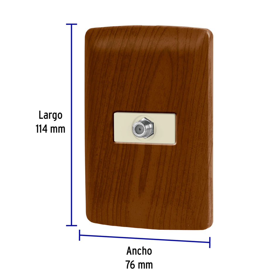 Placa armada con conexión para TV, madera, línea Italiana Caja con 3, 49953
