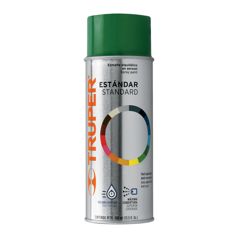 Pintura en aerosol, verde hoja, bote tradicional, 400 ml Caja con 6, 102832