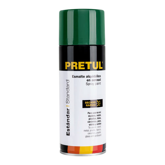 Pintura en aerosol, verde hoja, 400 ml, Pretul Caja con 4, 27184