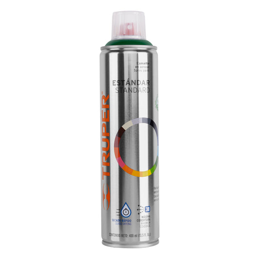 Pintura en aerosol, verde hoja, bote esbelto, 400 ml Caja con 4, 19047