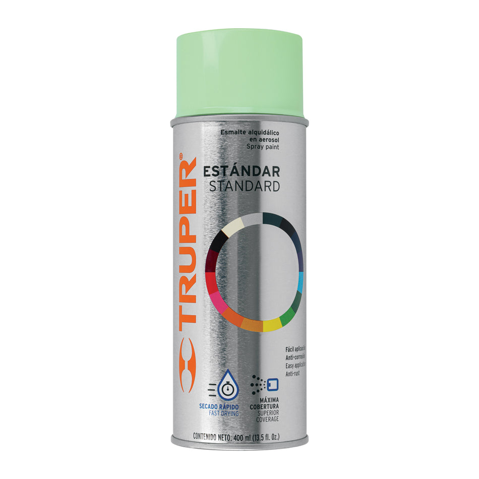Pintura en aerosol, verde manzana, bote tradicional, 400 ml Caja con 6, 102831