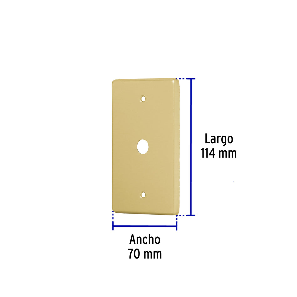 Placa pasacable de aluminio, línea Standard, Volteck Caja con 10, 46404