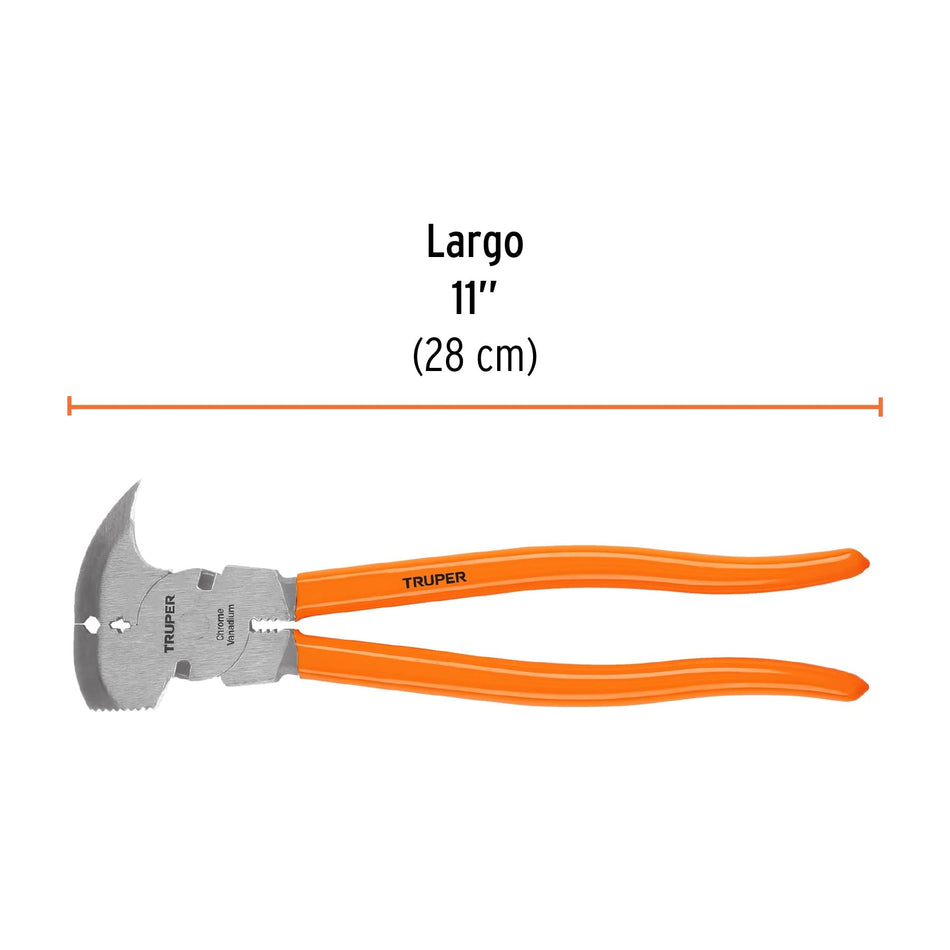 Pinza de hacendado 11' mango de PVC, Truper Caja con 3, 17354
